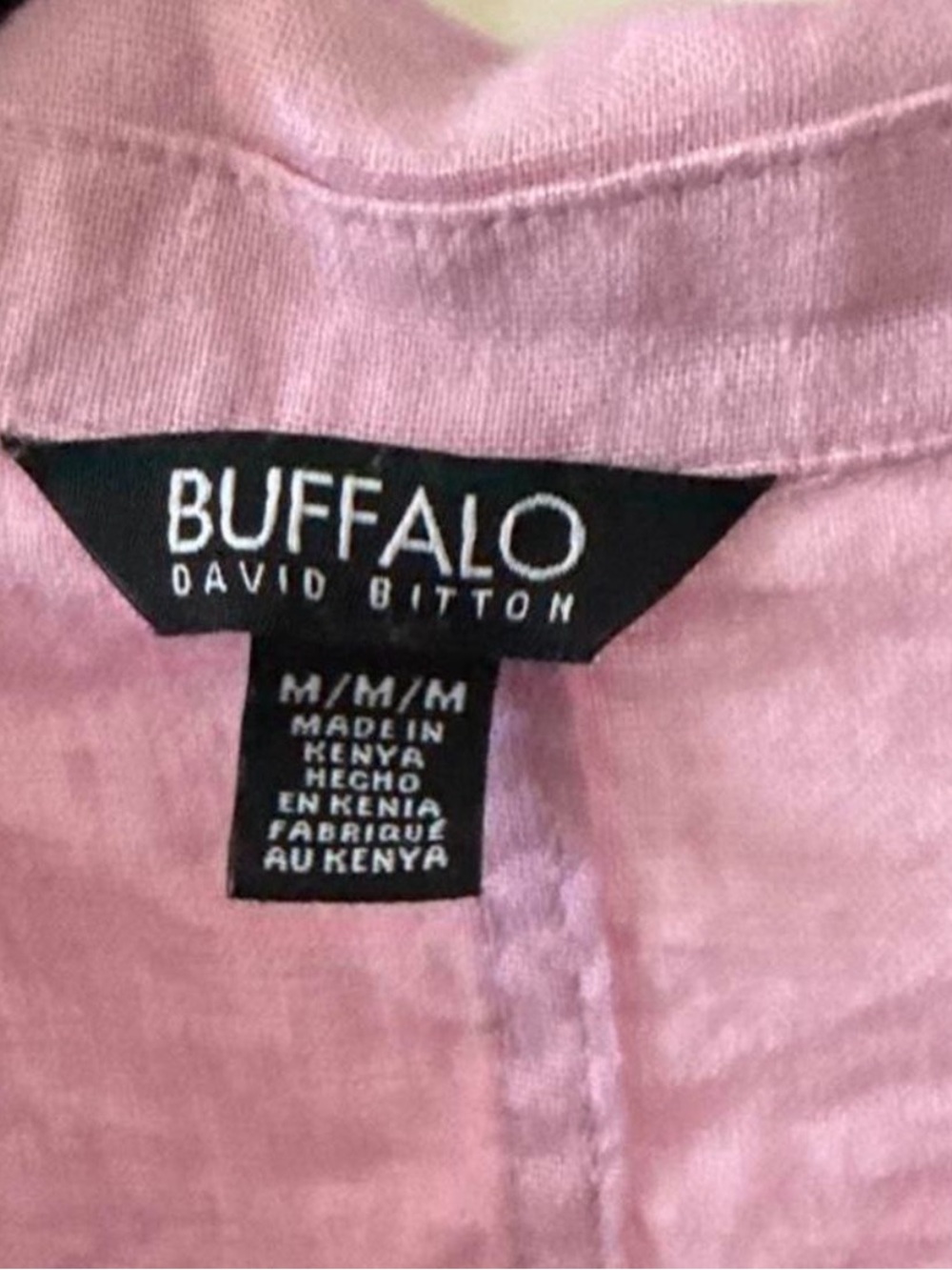 Pink Cropped Sleeve Button-Up Top - Picture 2 of 3
